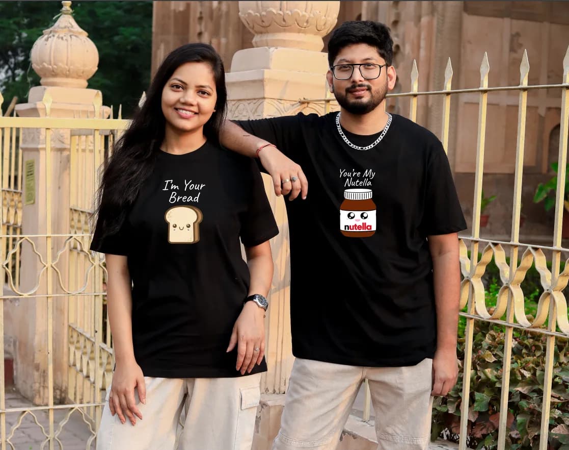 Bread Nutella Couple Tshirt