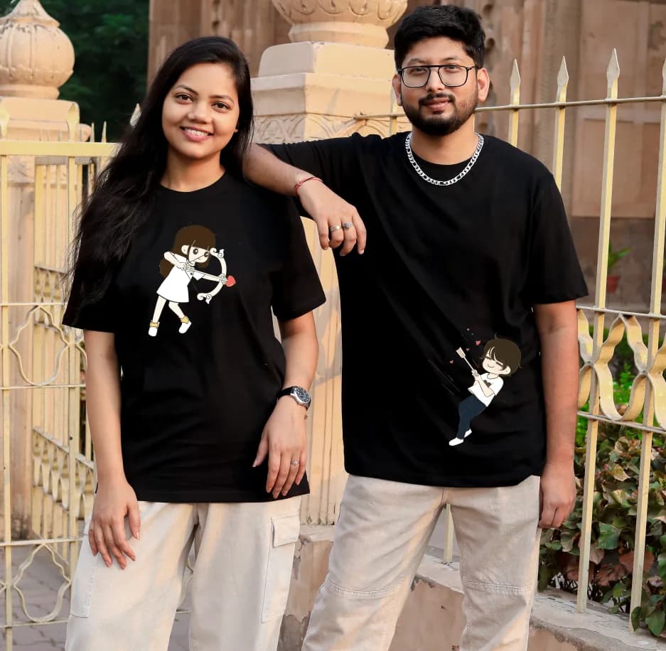 Cupid Love Couple T-Shirts – Fun and playful Edition