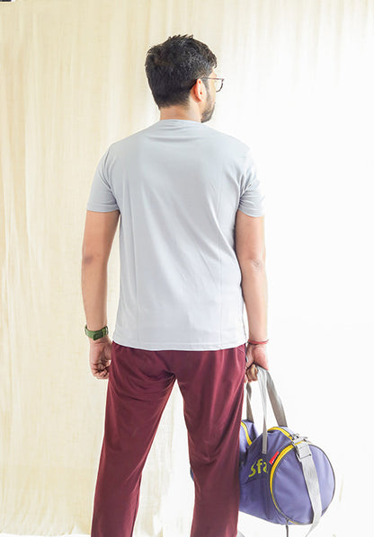 Plain Dry Fit Gray T-shirt For Men