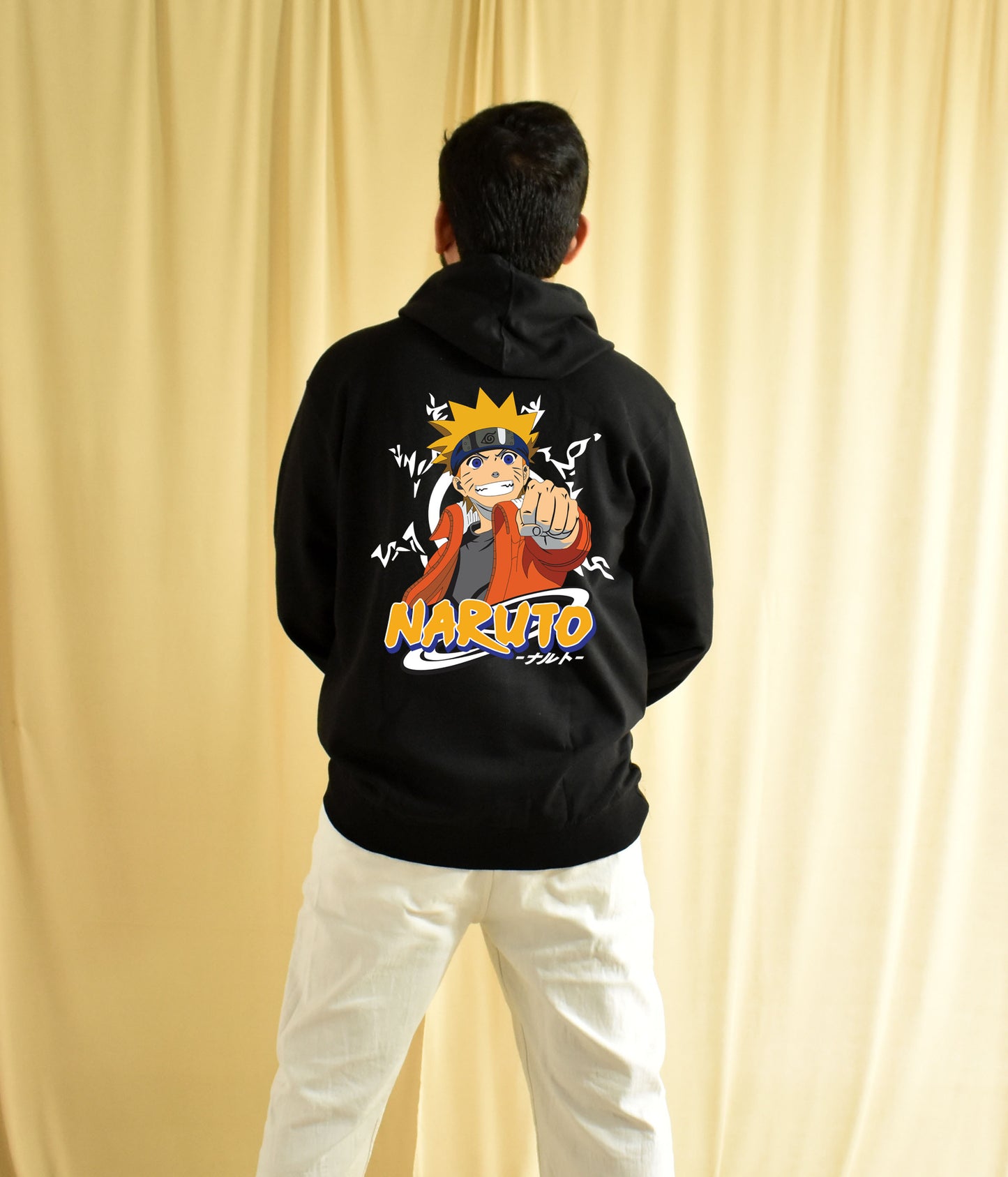 Naruto Printed at Back Anime Black Hoodie - Unisex