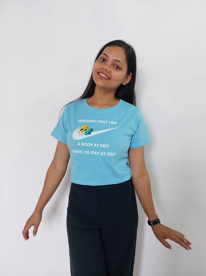 Newton's Law Croptop Tees for Women - MyTeez