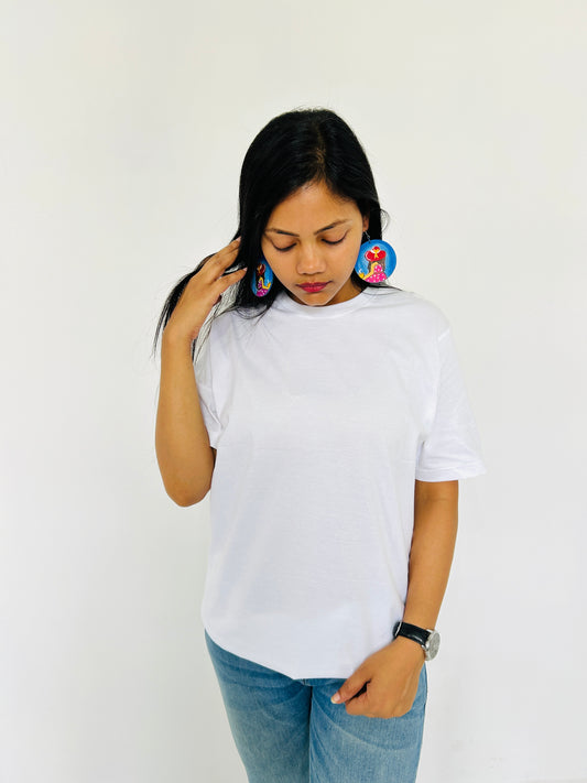 Ultra Soft Trendy 180 gsm pure cotton White T-shirt - Women