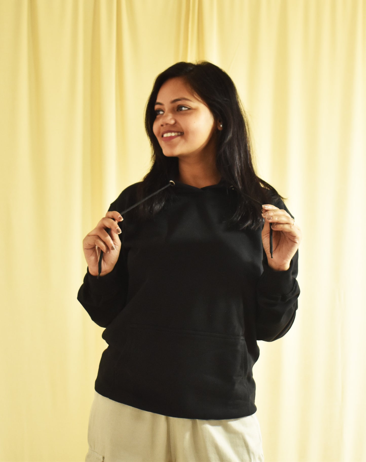 Plain Black Hoodie for Women (Unisex)