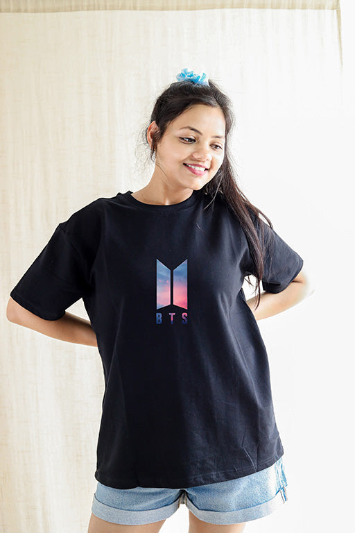 BTS Gradient Logo Unisex Oversized T-Shirt