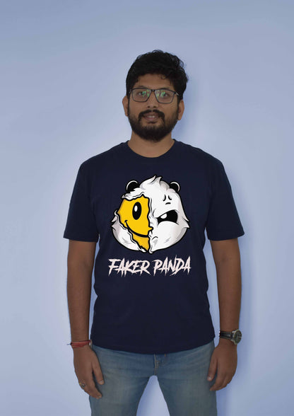 Faker Panda Navy Blue Regular T-Shirt - MyTeez