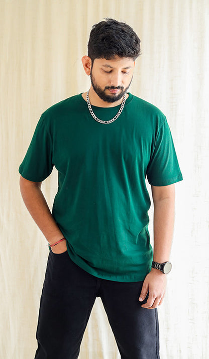 Ultra Soft Trendy 180 gsm pure cotton Green T-shirt - Men