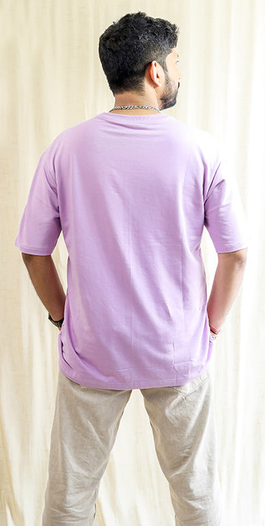 Plain Oversized high-quality 220 gsm pure cotton Lavendor T-Shirt