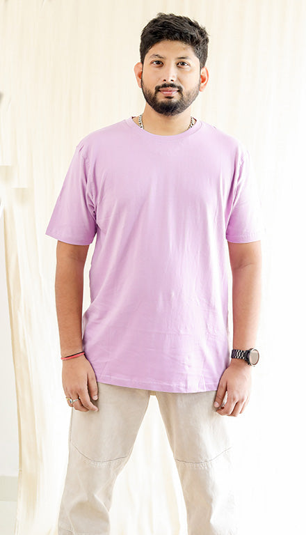 Ultra Soft Trendy 180 gsm pure cotton Lavender T-shirt - Men