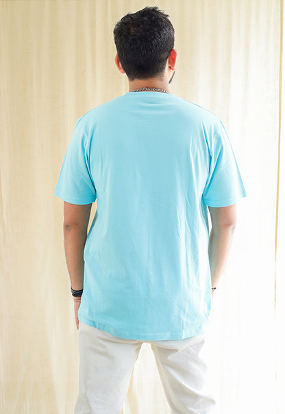 Ultra Soft Trendy 180 gsm pure cotton Sky Blue T-shirt - Men