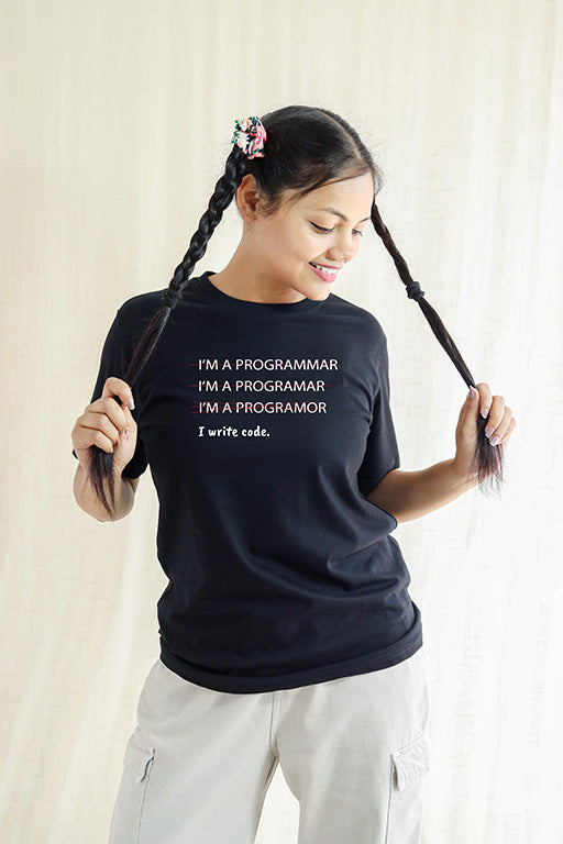 I am programmer quirky T-shirt for Coders and Geeks Women