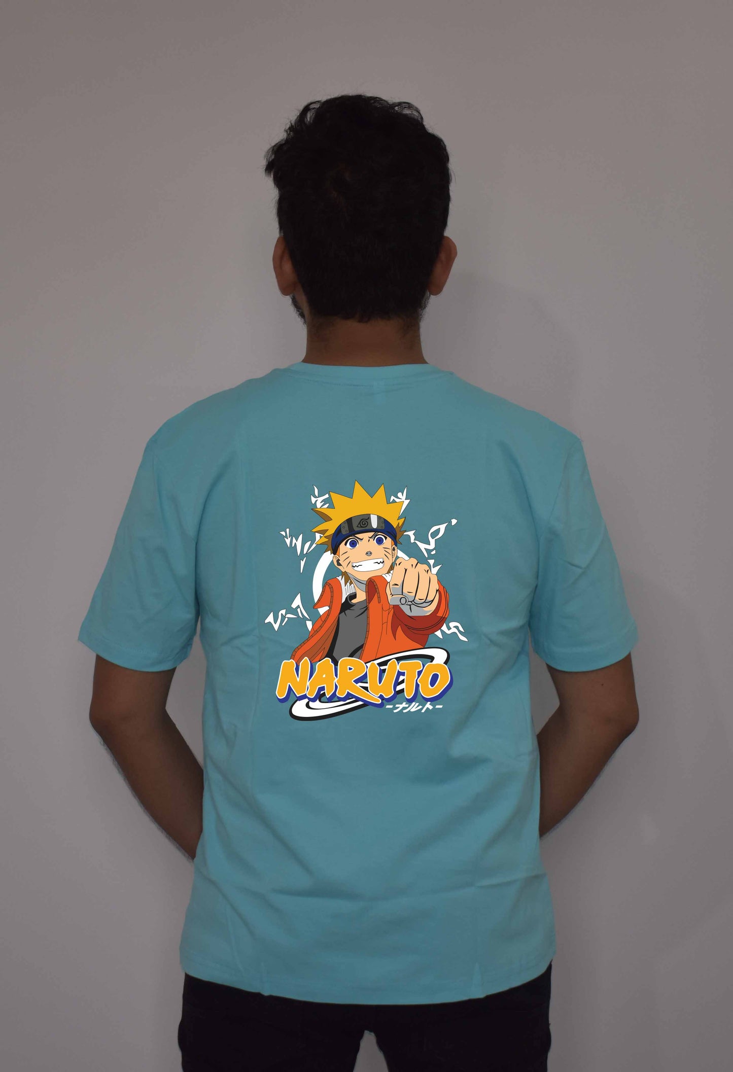 Naruto Back Printed Regular Fit Anime T-Shirt