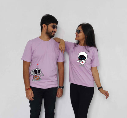 Wall e & Eve Disney Couple T-shirt for Couples in eternal love