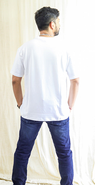 Plain Oversized high-quality 220 gsm pure cotton White T-Shirt