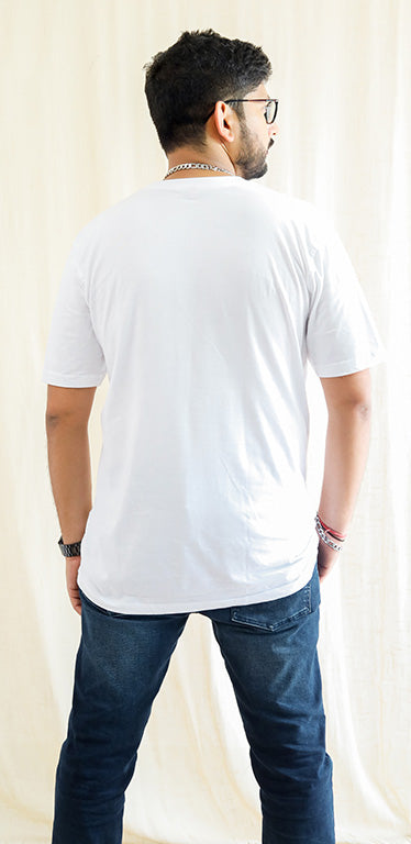 Ultra Soft Trendy 180 gsm pure cotton White T-shirt - Men