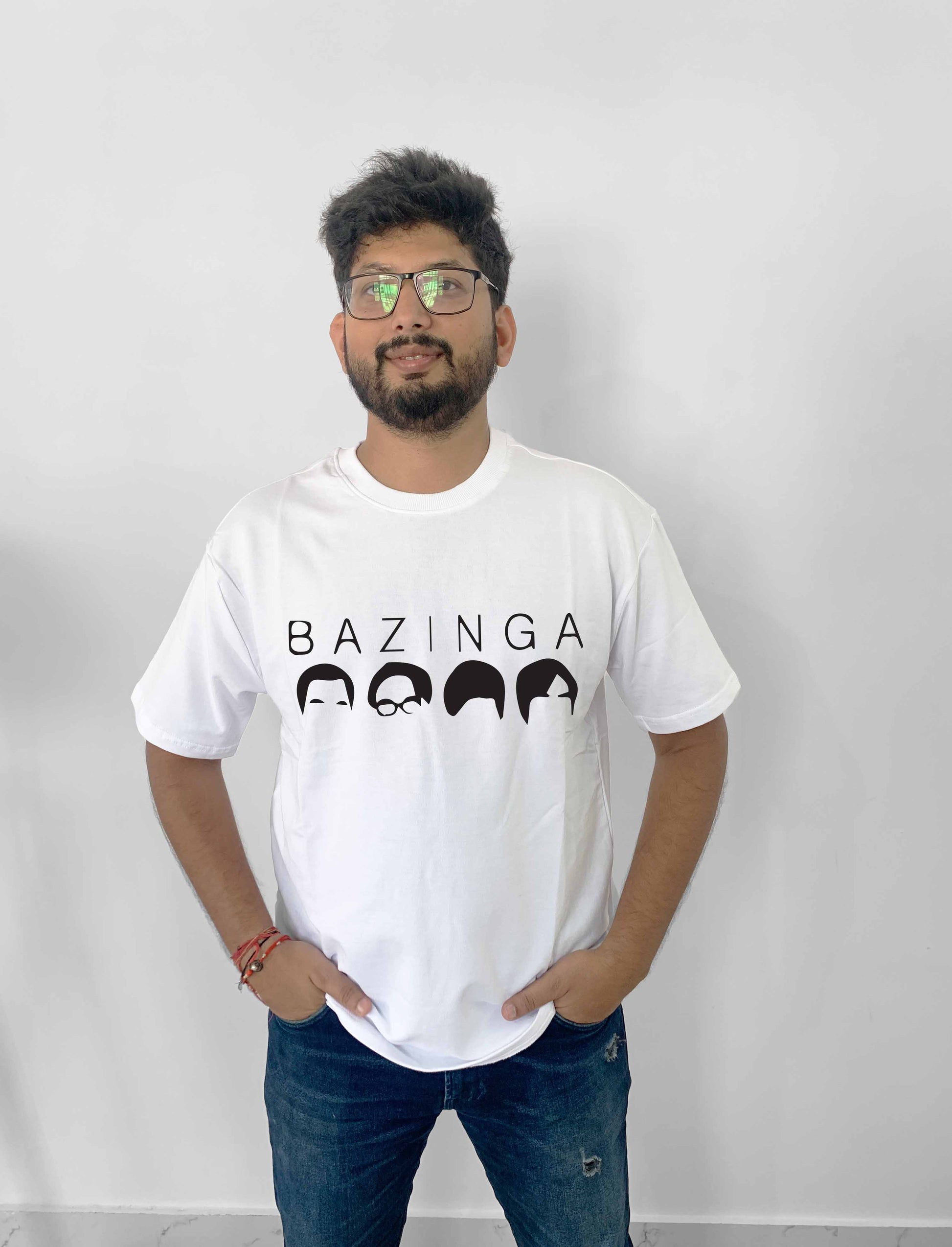 Bazinga Oversized White T-Shirt - MyTeez