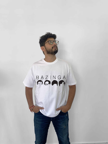 Bazinga Oversized White T-Shirt - MyTeez