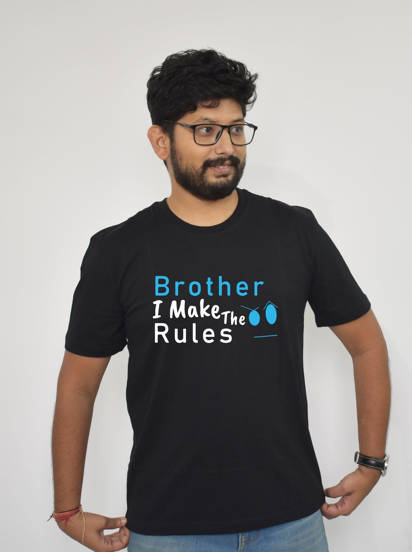 Brother making rules & Sister Breaking Rules Sibling Tees Black - MyTeez