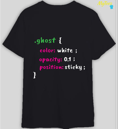 Ghost CSS Tees Front and Back for Coders - MyTeez