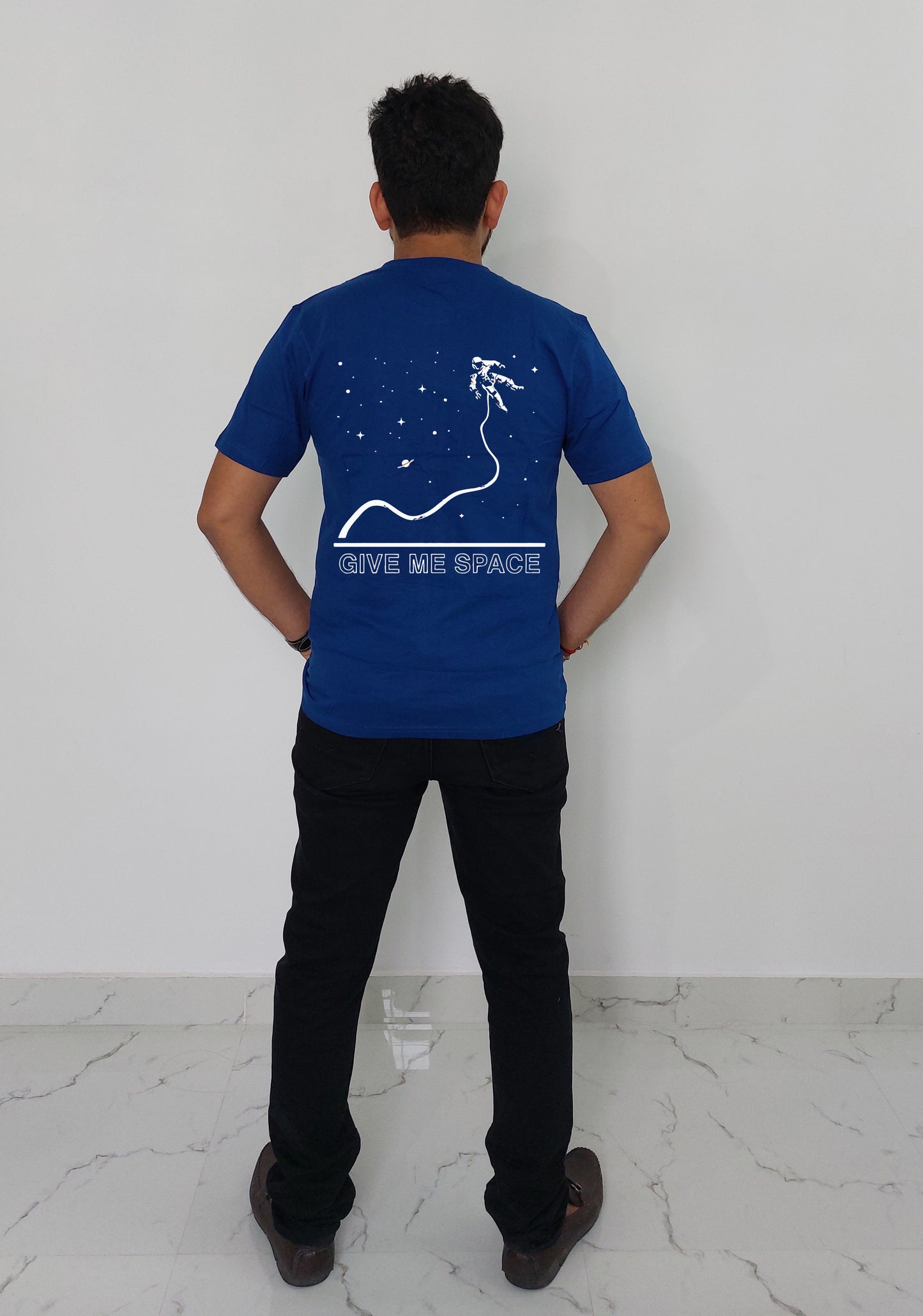 Isro Give Some Space Front and Back Printed Men T-shirt