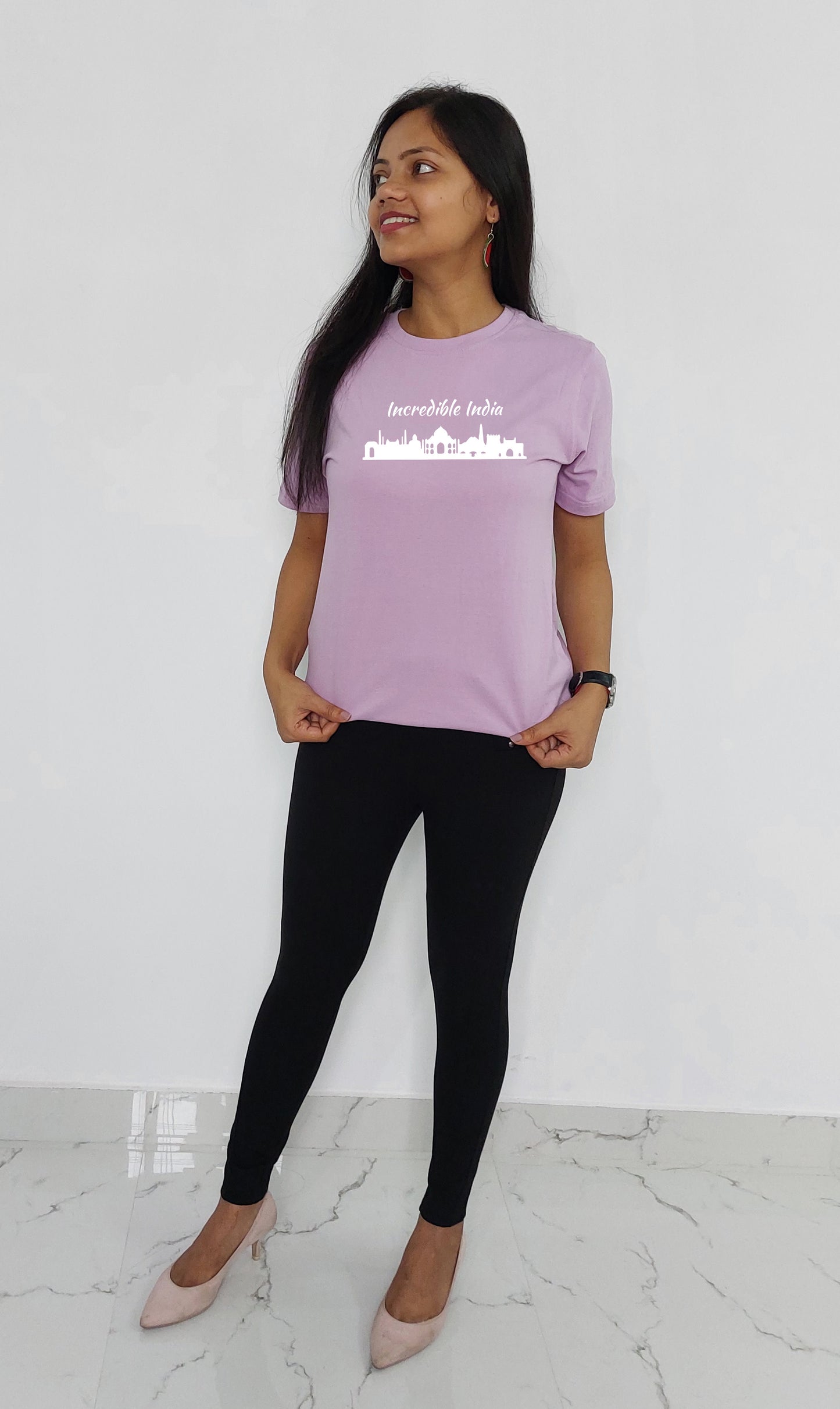 Incredible India Monument Front Printed T-shirt For Women