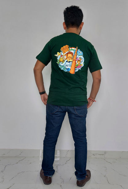 Republic Day Special India Front and Back Printed Men T-shirt