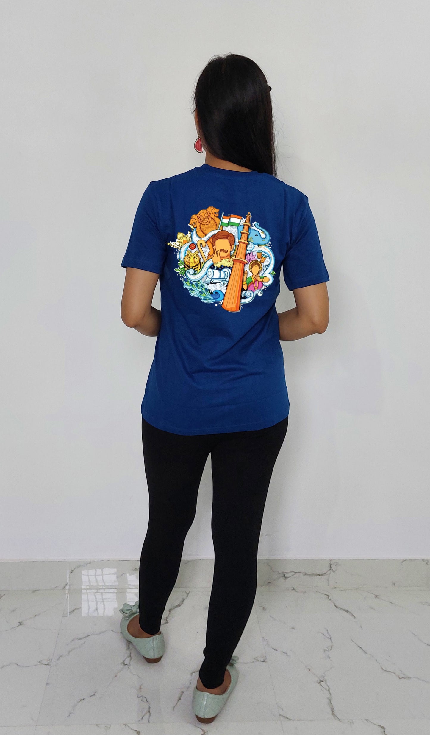 Republic Day Special India Front and Back Printed Women T-shirt