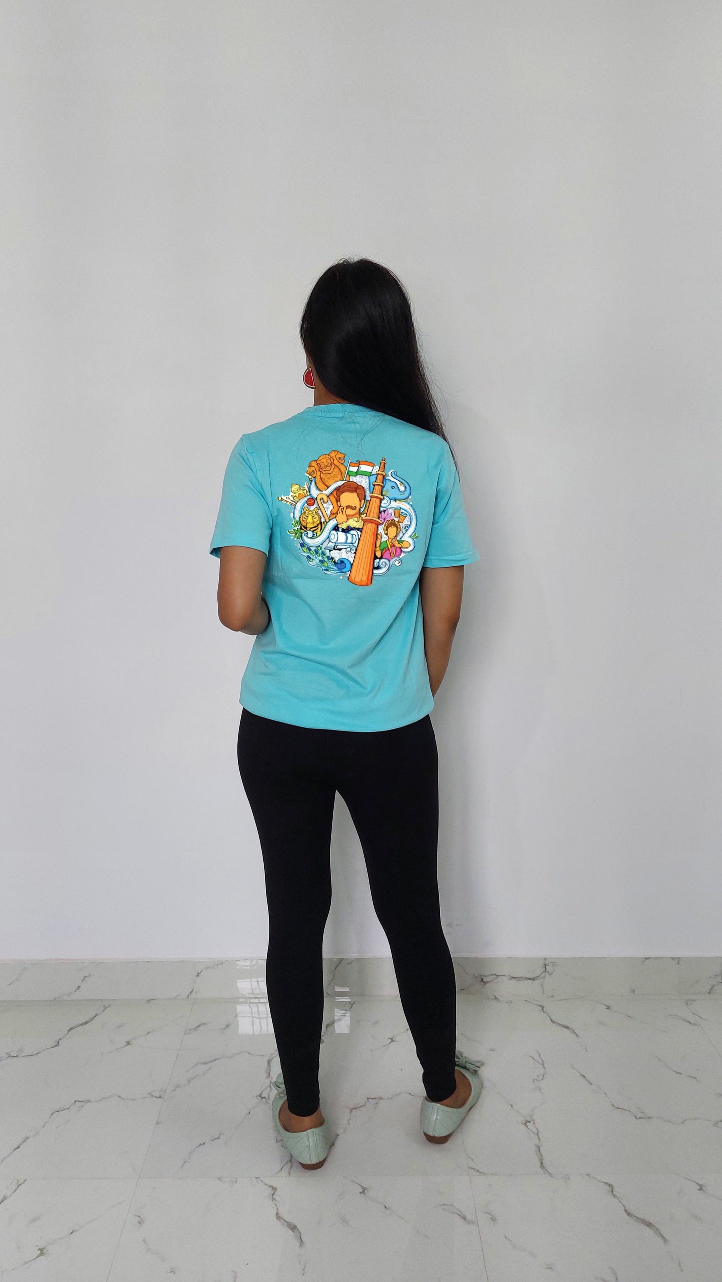 Republic Day Special India Front and Back Printed Women T-shirt