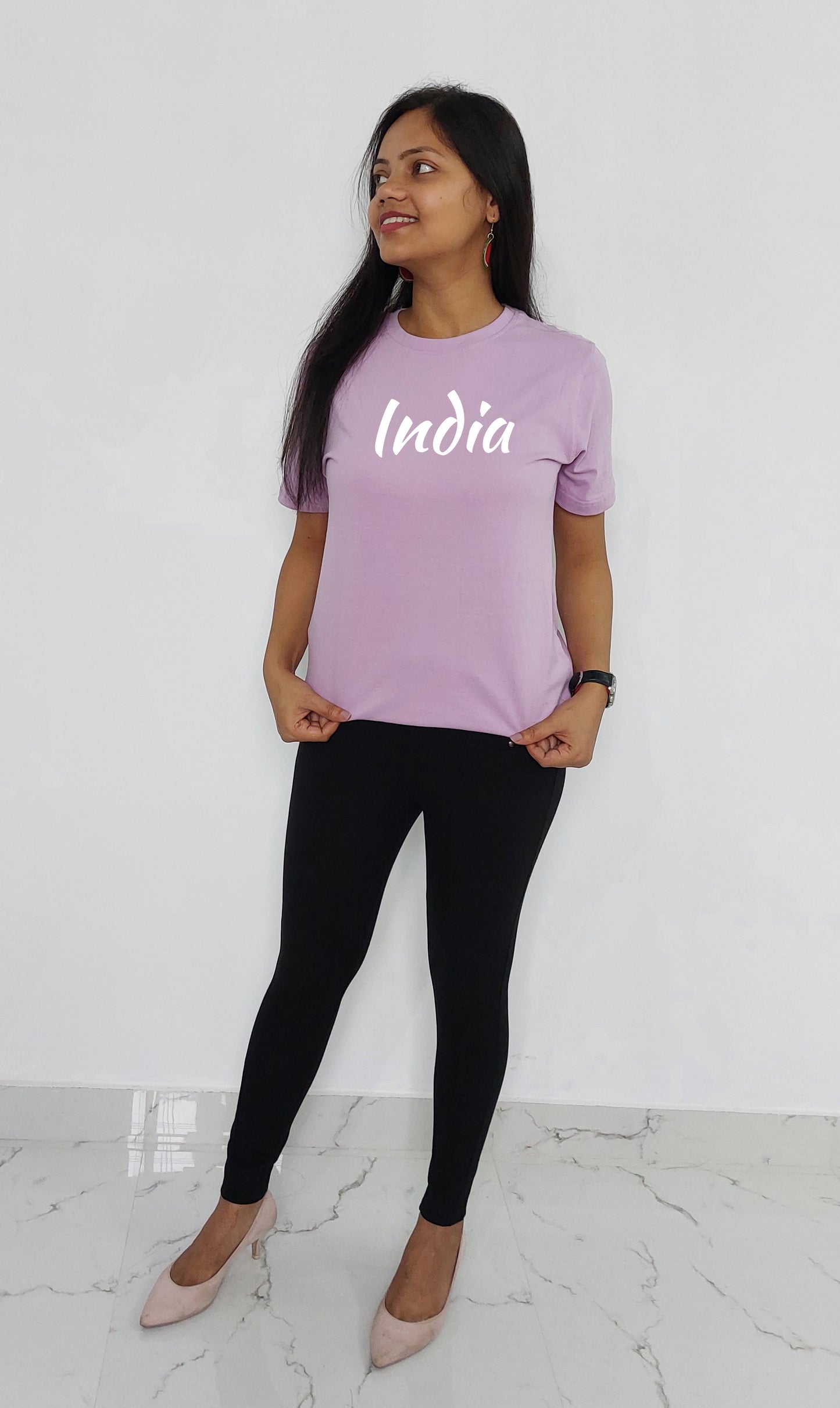 Republic Day Special India Front and Back Printed Women T-shirt