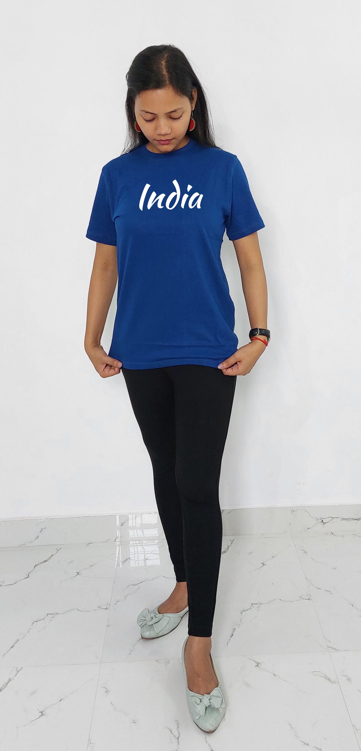 Republic Day Special India Front and Back Printed Women T-shirt