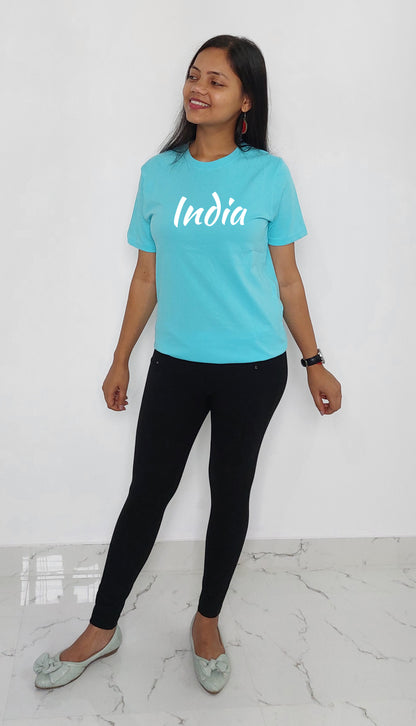 Republic Day Special India Front and Back Printed Women T-shirt