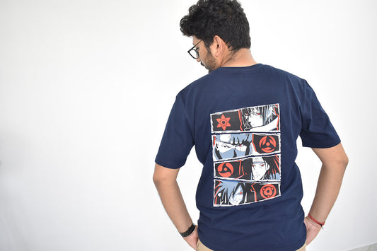 Naruto Anime Design Front and Back Design Half Sleeve Regular Tees - MyTeez