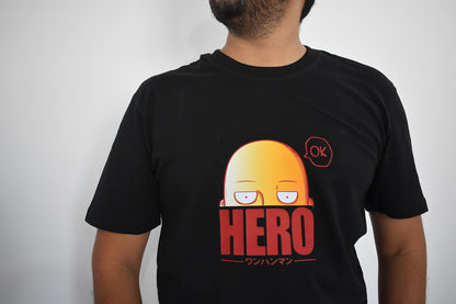 One Punch Man Anime Front Design Half Sleeve Regular Tees - MyTeez