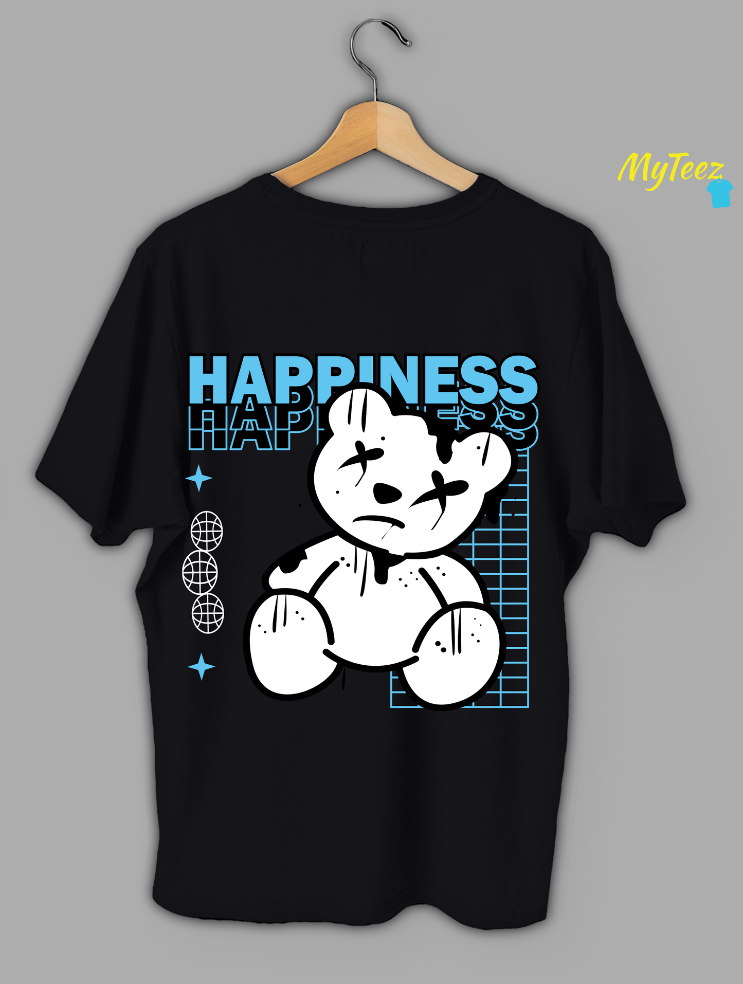 Happiness with a Twist Oversized Tees Urban or Street Wear For Women - MyTeez