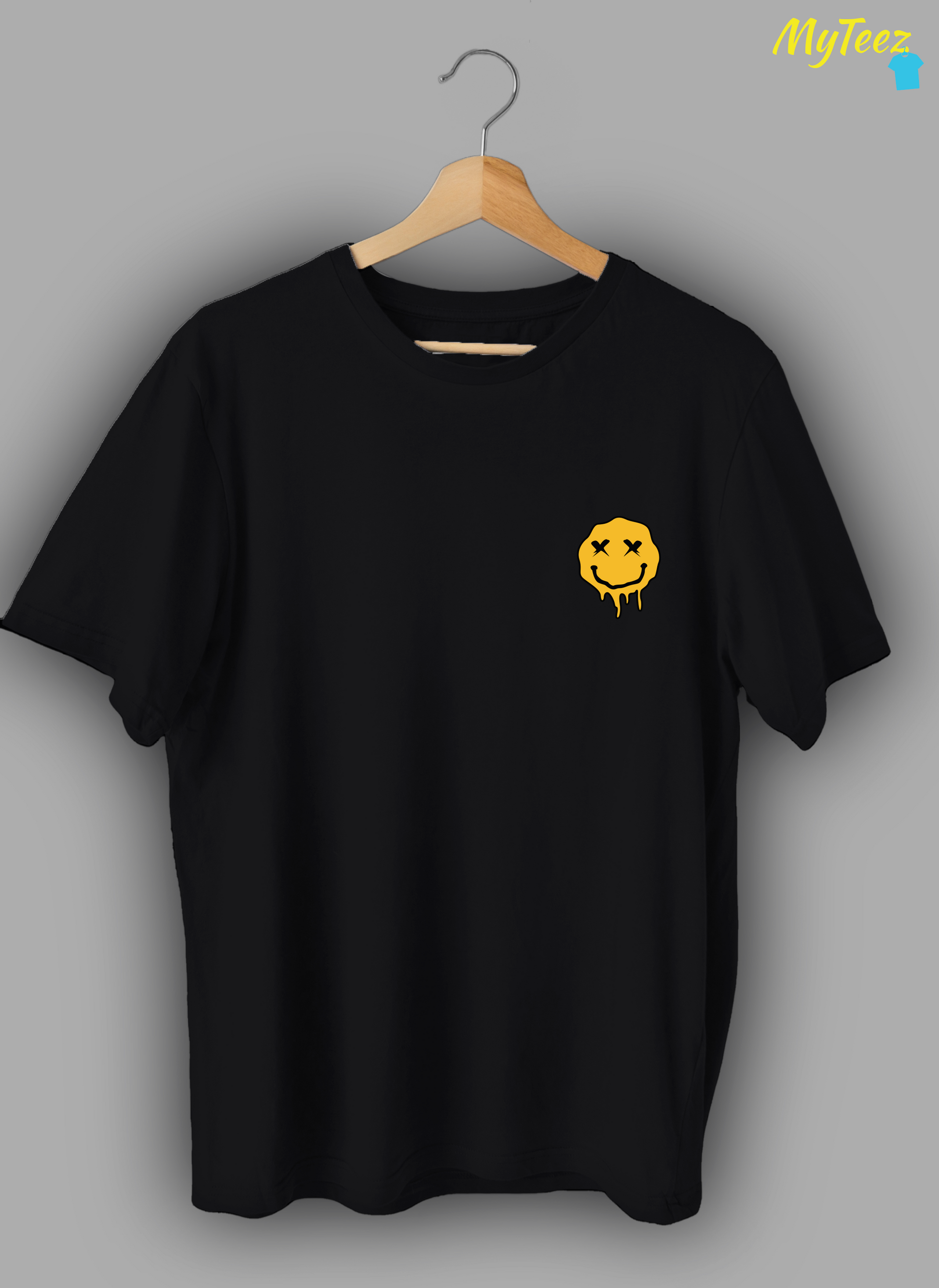 Positve with A Big Yellow Face Urban or Street wear Oversized Tees For Men - MyTeez