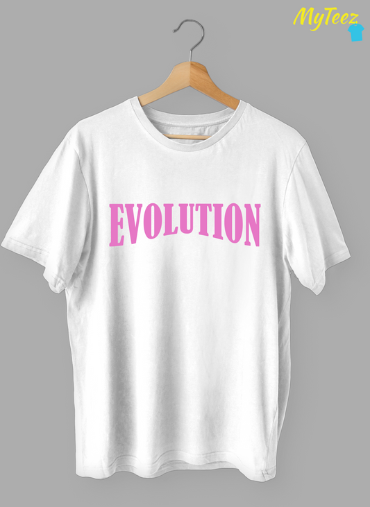 Evolution Design Half Sleeve Oversized Tees For Women - MyTeez