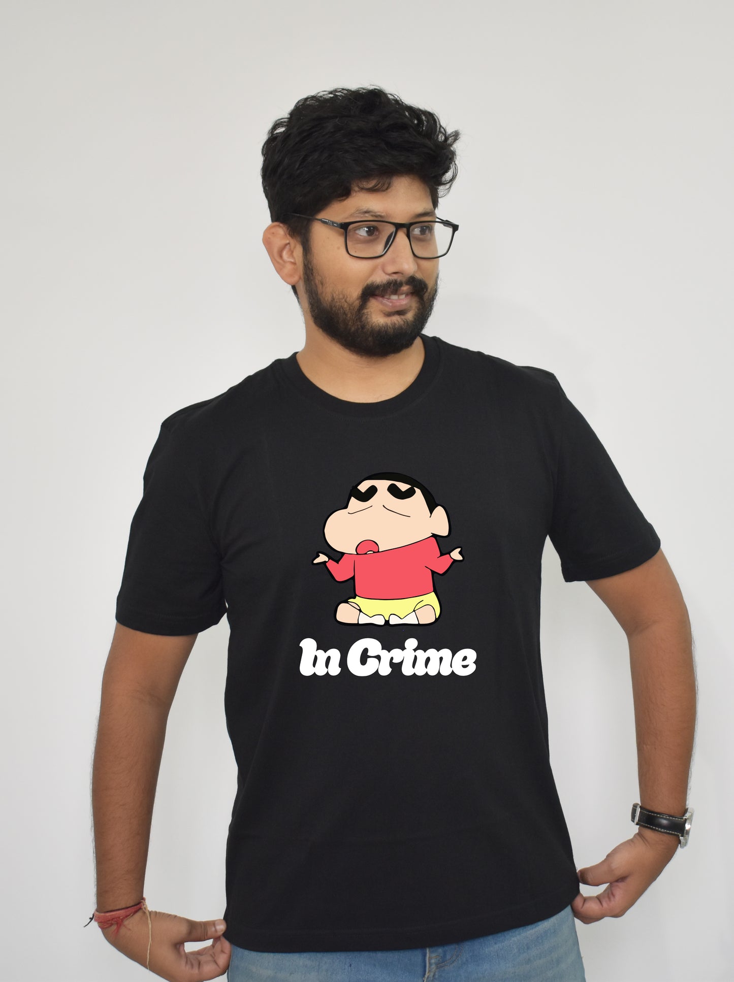 Partners in Crime Shinchan & Noharaa Sibling Tees Black - MyTeez