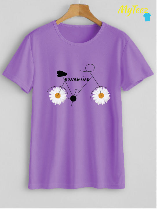 Daisy Wheel Cycle Cute Tees for Women - MyTeez