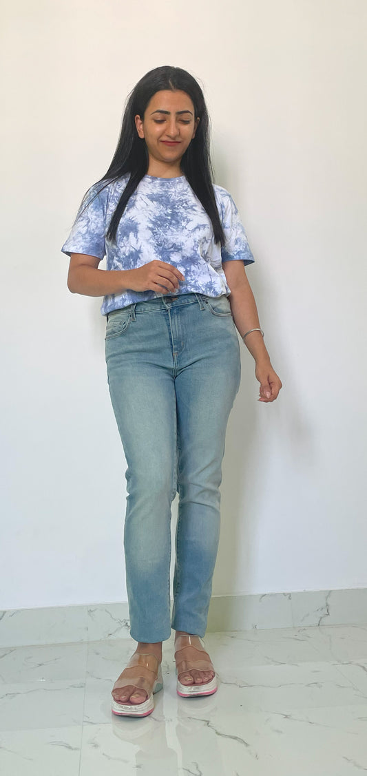 Ultra Soft Trendy Blue White Tie Dye - MyTeez